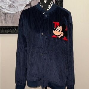 Disney Navy Corduroy Jacket with Mickey Patch